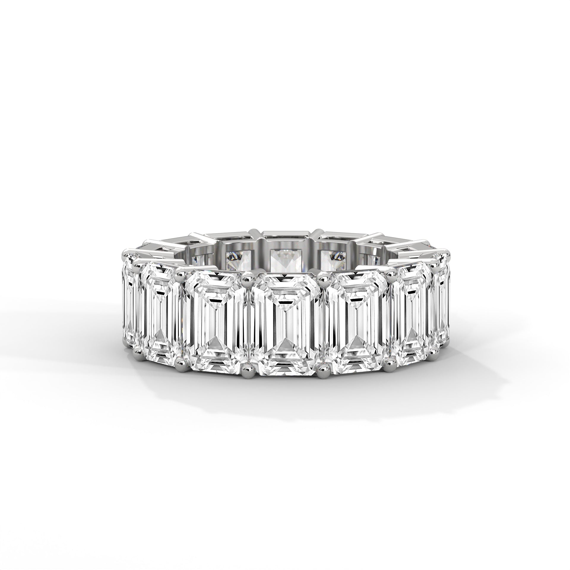 EMERALD SHAPE ETERNITY RING