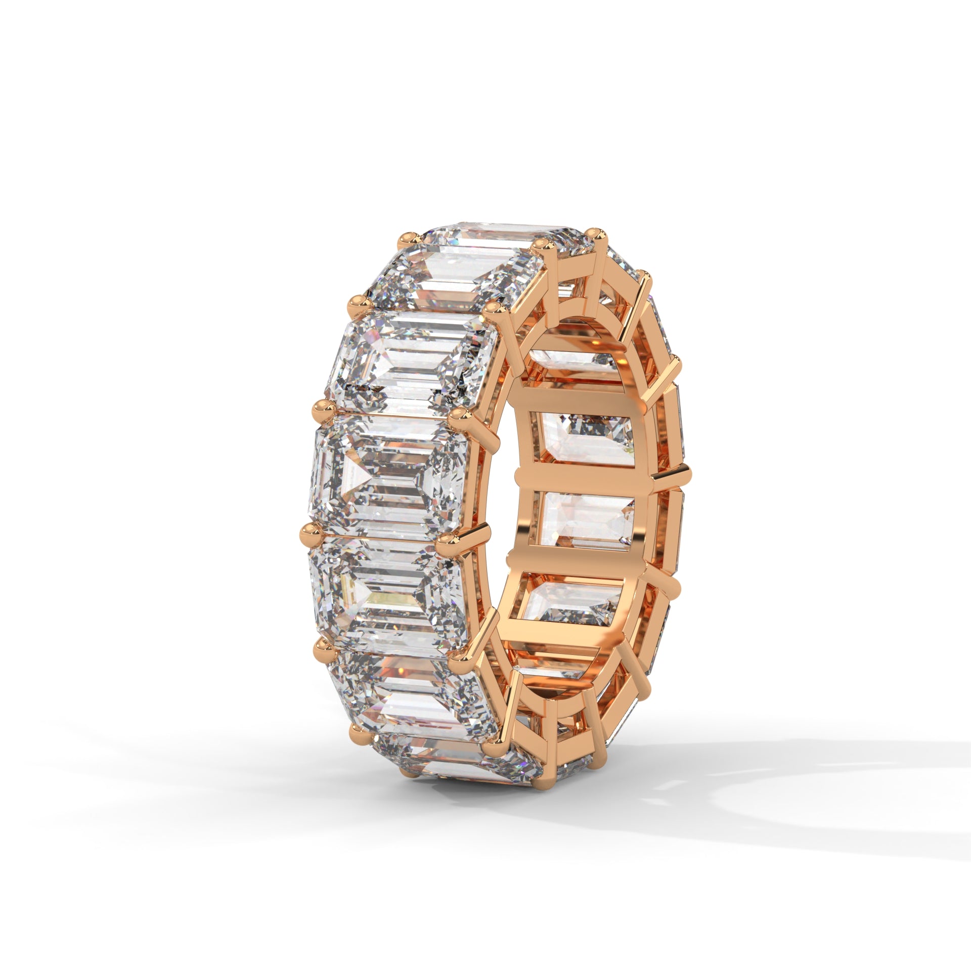 EMERALD SHAPE ETERNITY RING