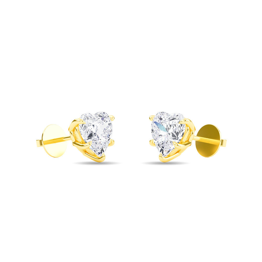 1 - 1 Carat Labgrown Diamond Heart cut Earring Tops | ATYANTA JEWELS