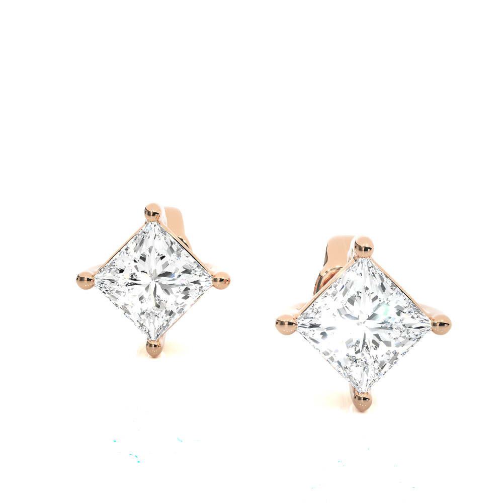 1 - 1 Carat Princess cut Earring Tops | ATYANTA JEWELS
