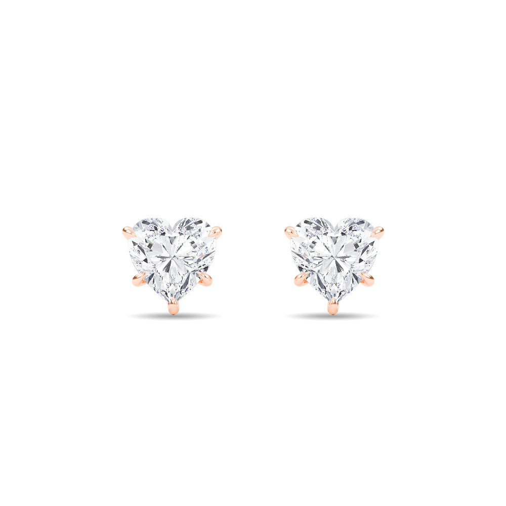 1 - 1 Carat Labgrown Diamond Heart cut Earring Tops | ATYANTA JEWELS