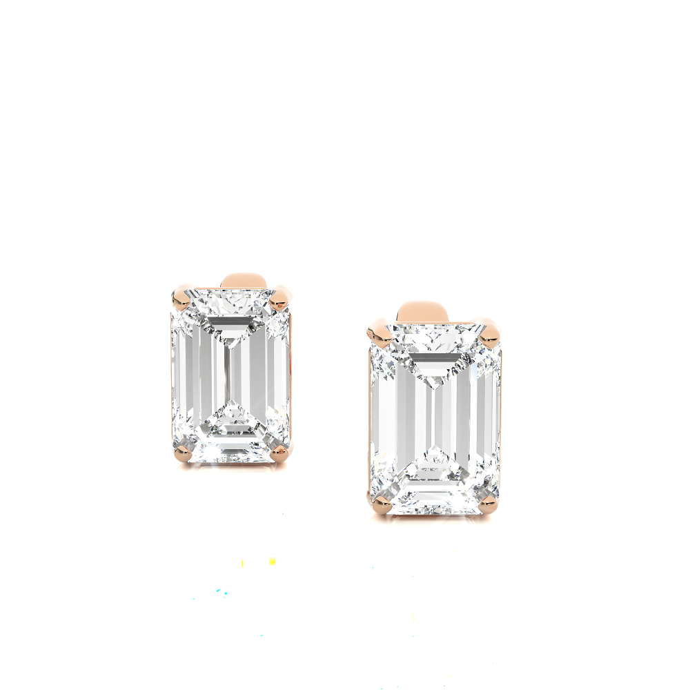 1 - 1 Carat Labgrown Diamond Emerald cut Earring Tops | ATYANTA JEWELS