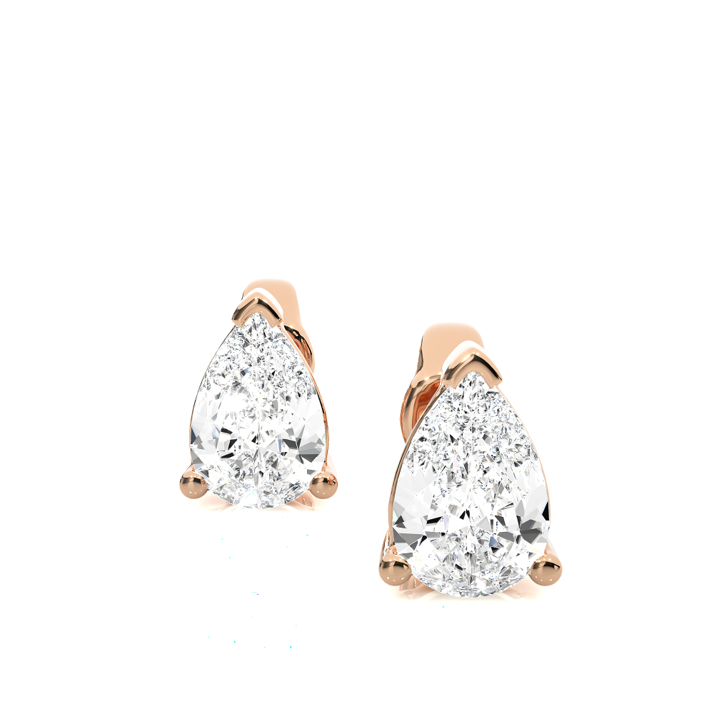 1 - 1 Carat Pear cut Earring Tops | ATYANTA JEWELS