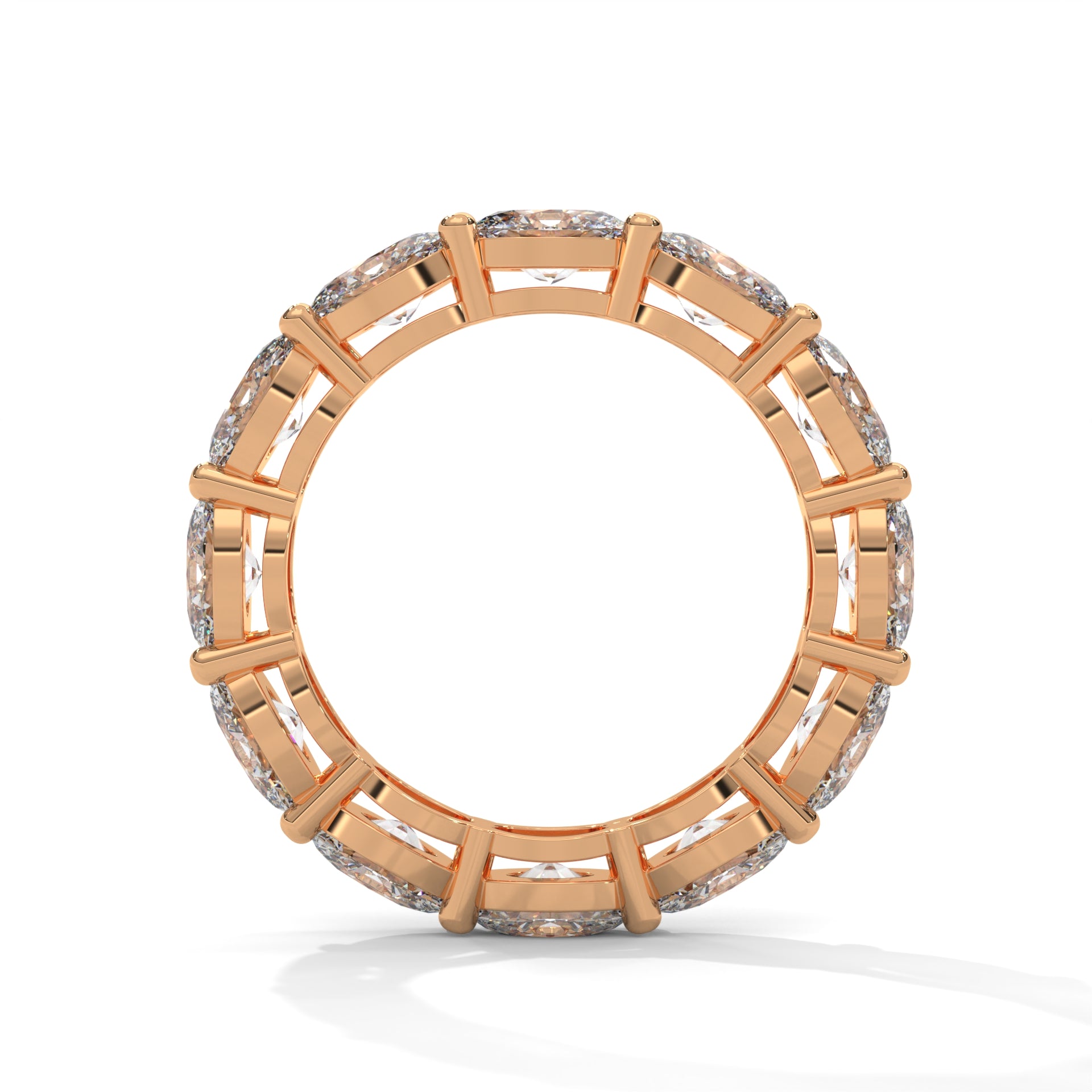 OVAL SHAPE ETERNITY DIAMOND RING
