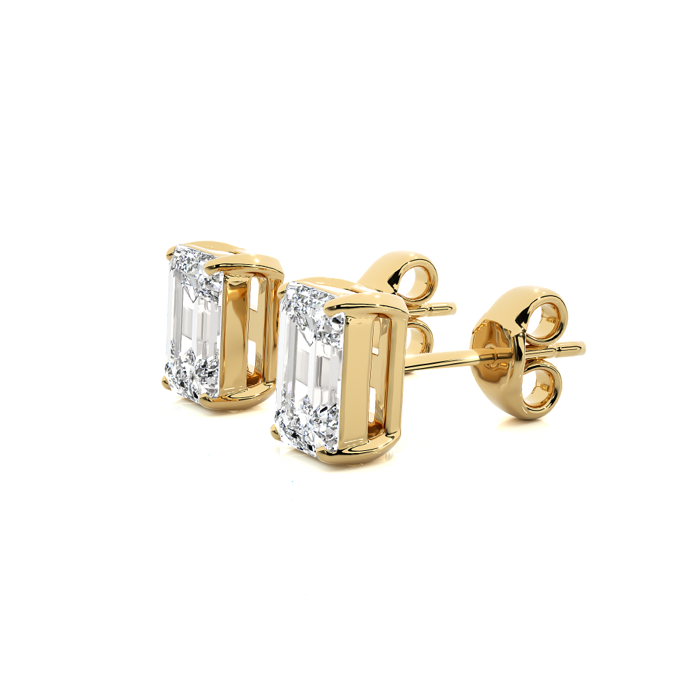 1 - 1 Carat Labgrown Diamond Emerald cut Earring Tops | ATYANTA JEWELS