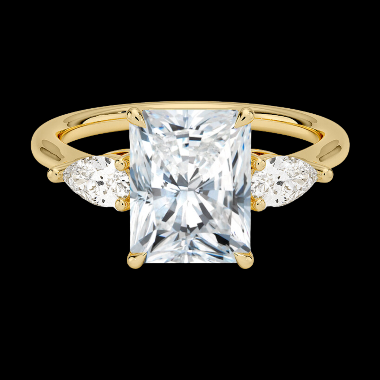 Radiant Diamond Ring in 14K or 18K Gold