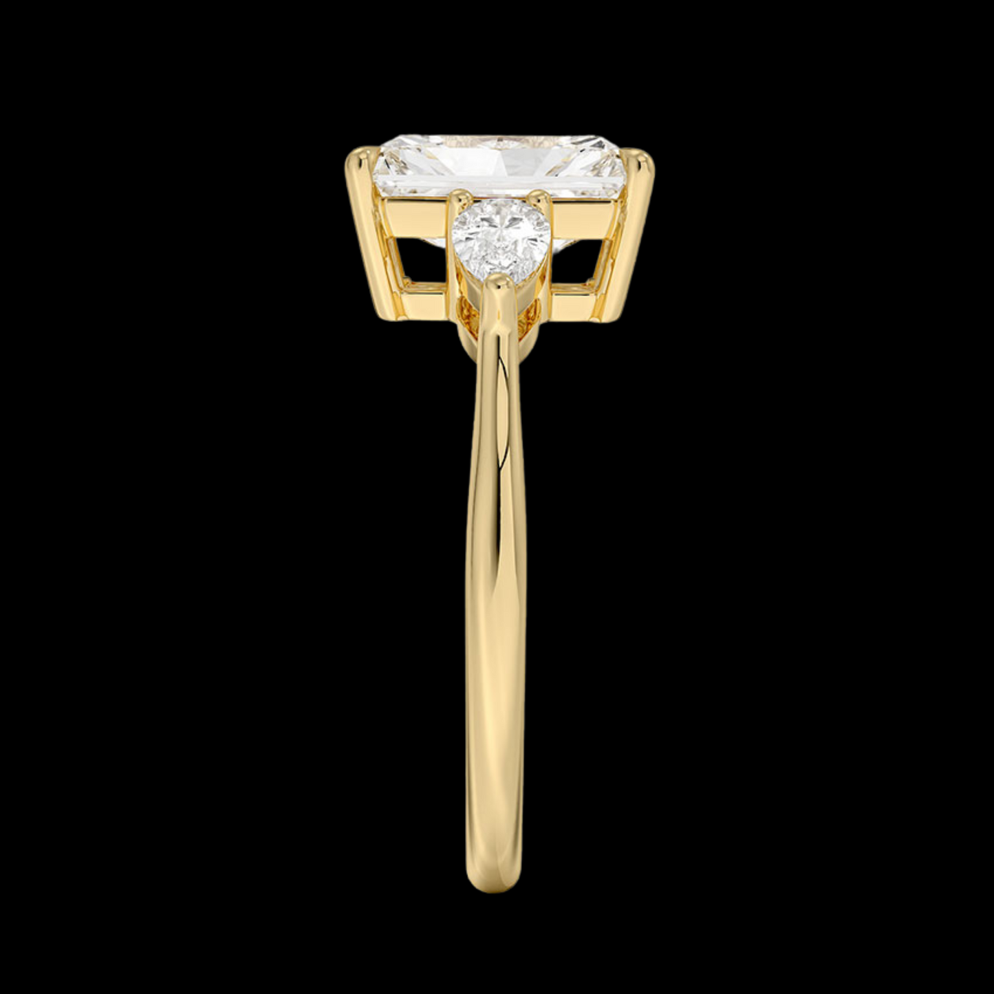 Radiant Diamond Ring in 14K or 18K Gold