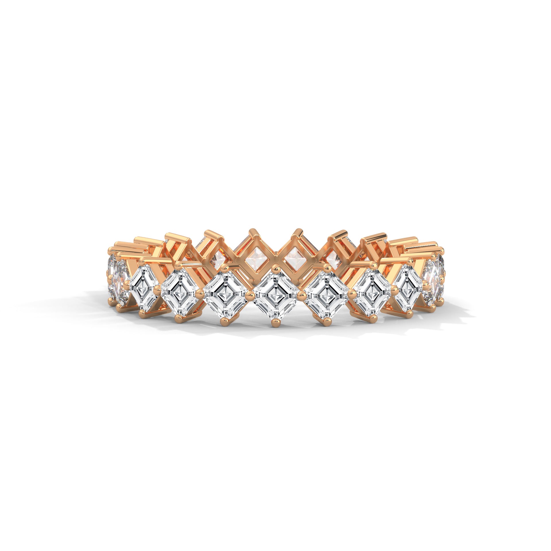 Square Emerald Shape Eternity Band