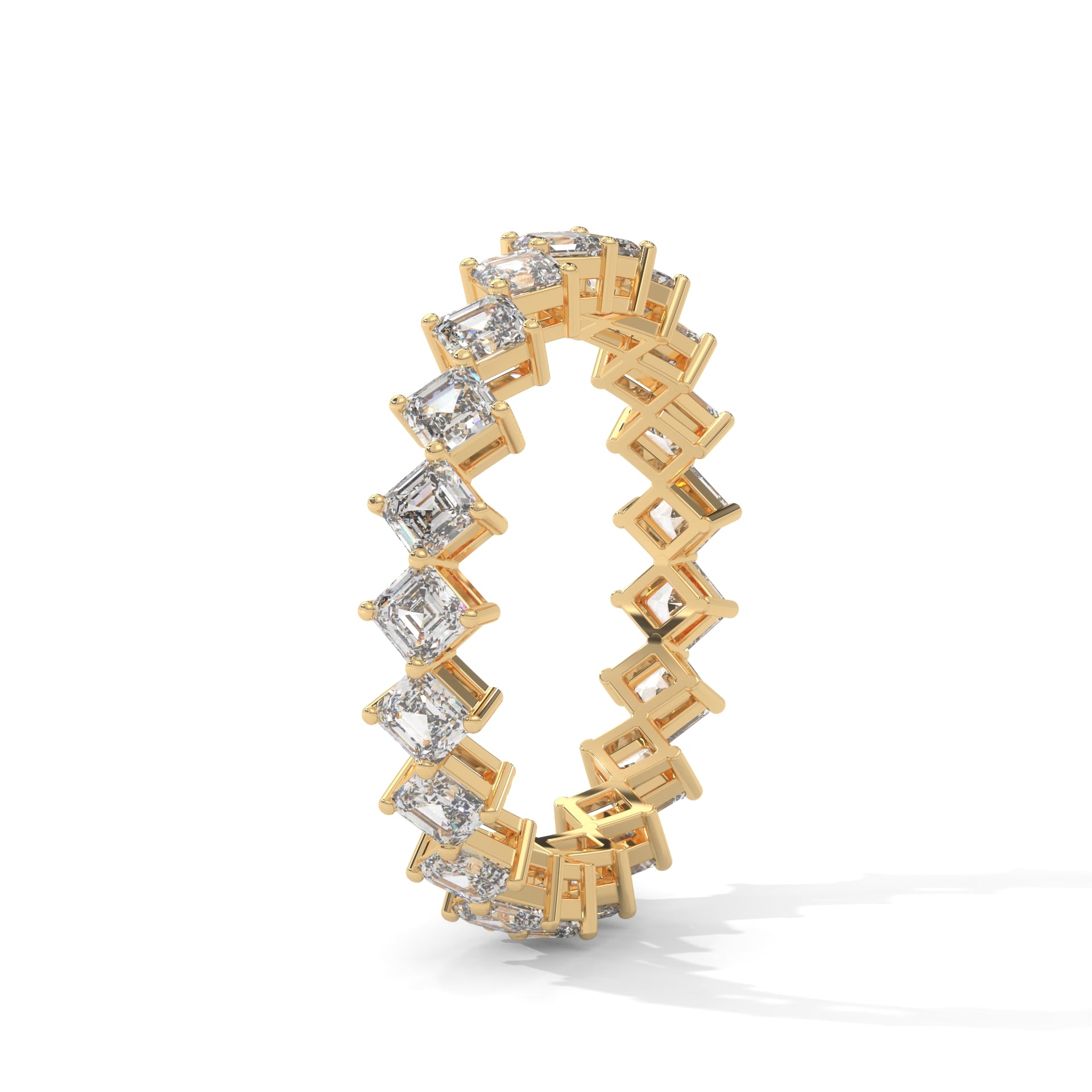 Square Emerald Shape Eternity Band