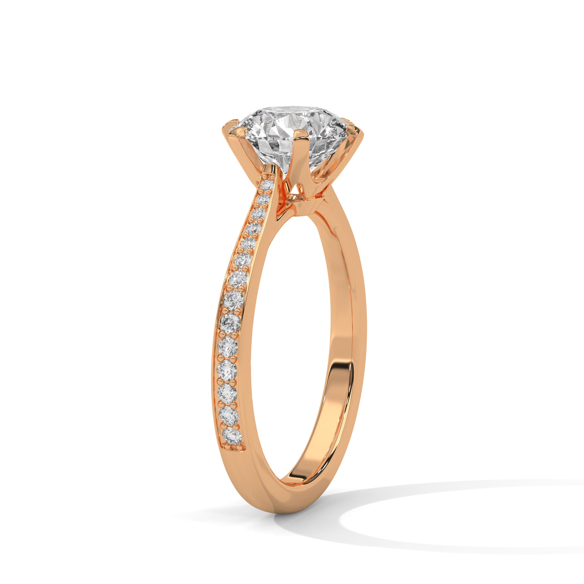 2.00 carat Labgrown Diamond Round shape with halo Engagement ring