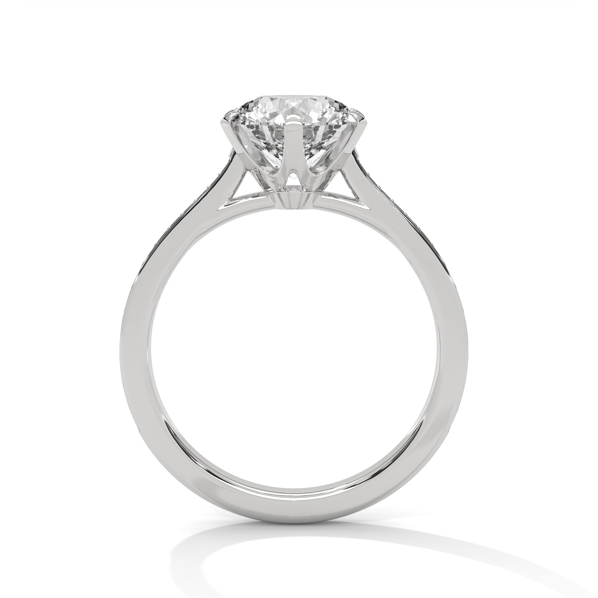 2.00 carat Labgrown Diamond Round shape with halo Engagement ring