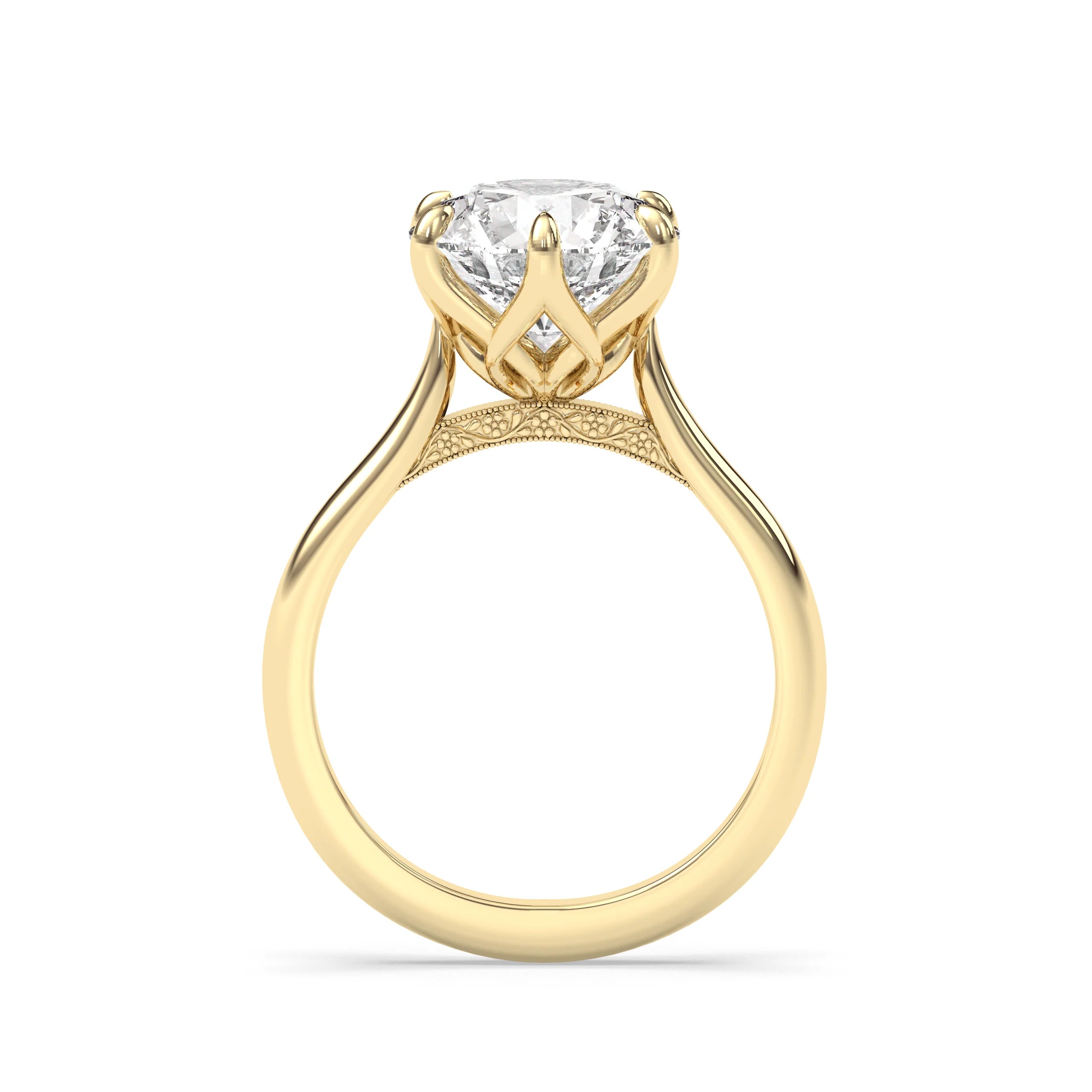 1 Carat Portuguese Cut Lab Diamond Solitaire Ring | ATYANTA JEWELS