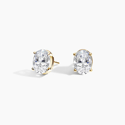 Oval Diamond Earrings 0.50 CT- 14K & 18K Gold Oval Earrings