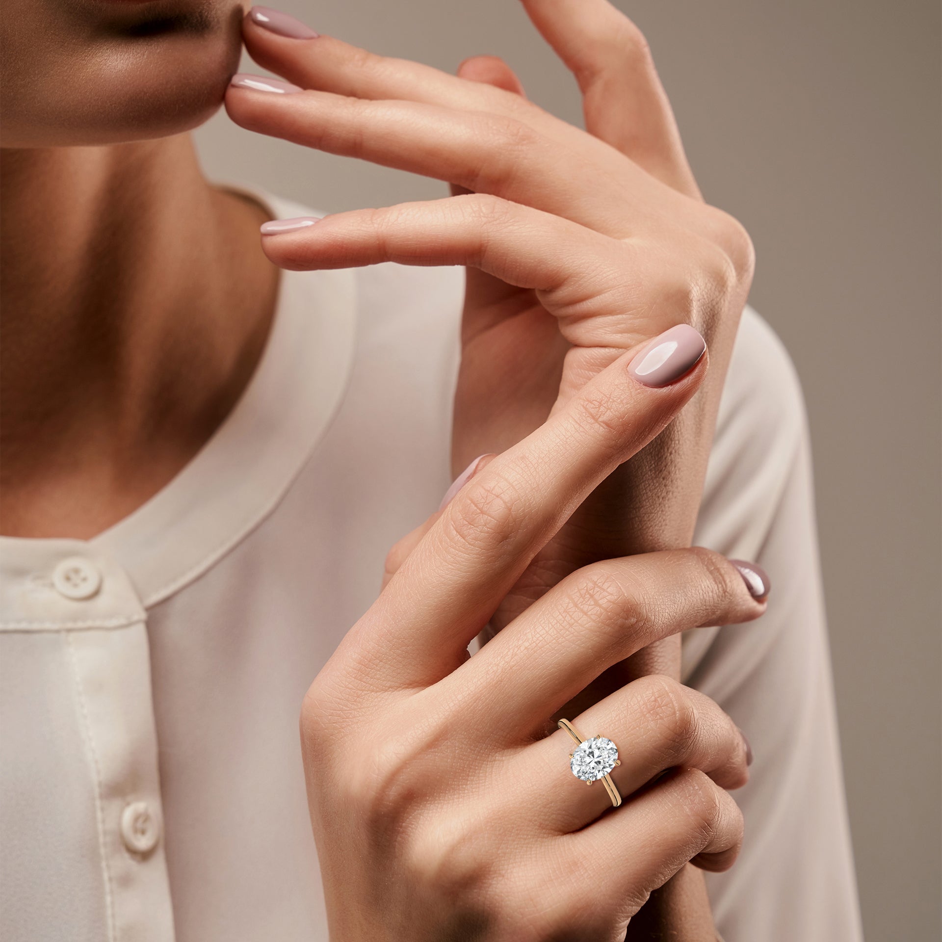 2.00 carat Labgrown Diamond OVAL shape Daily Wear Ring