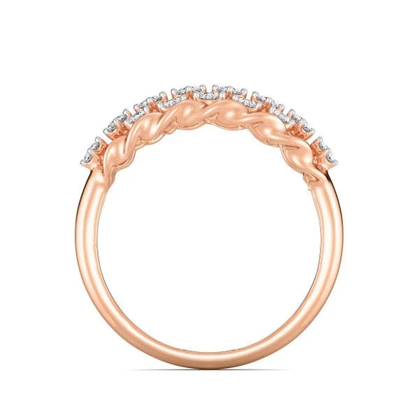 Band Ring with Lab-Grown Diamonds - 14K & 18K Gold Elegant Design