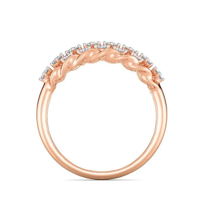 Band Ring with Lab-Grown Diamonds - 14K & 18K Gold Elegant Design