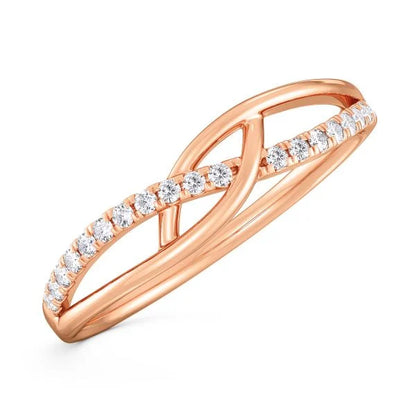 Band Ring with Lab-Grown Diamonds - 14K & 18K Gold Elegant Design