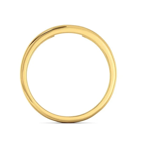 Band Ring with Lab-Grown Diamonds - 14K & 18K Gold Elegant Design