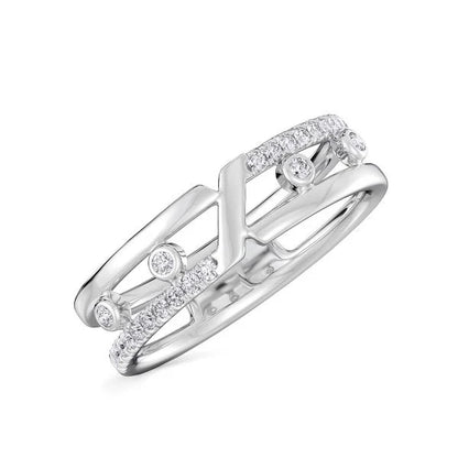 Band Ring with Lab-Grown Diamonds - 14K & 18K Gold Elegant Design