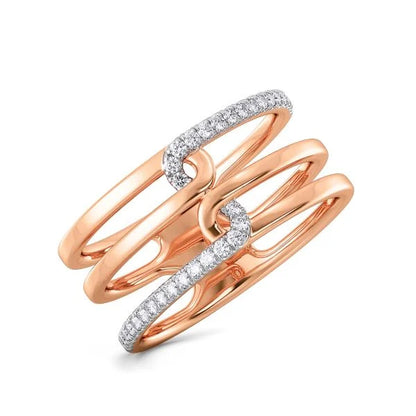 Band Ring with Lab-Grown Diamonds - 14K & 18K Gold Elegant Design