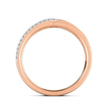 Band Ring with Lab-Grown Diamonds - 14K & 18K Gold Elegant Design