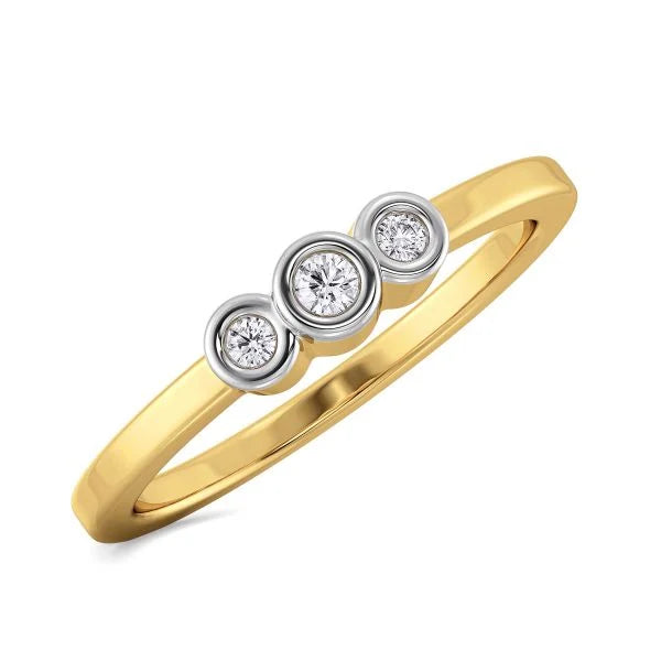 Band Ring with Lab-Grown Diamonds - 14K & 18K Gold Elegant Design