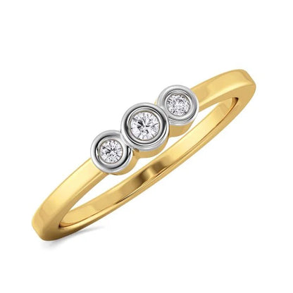 Band Ring with Lab-Grown Diamonds - 14K & 18K Gold Elegant Design