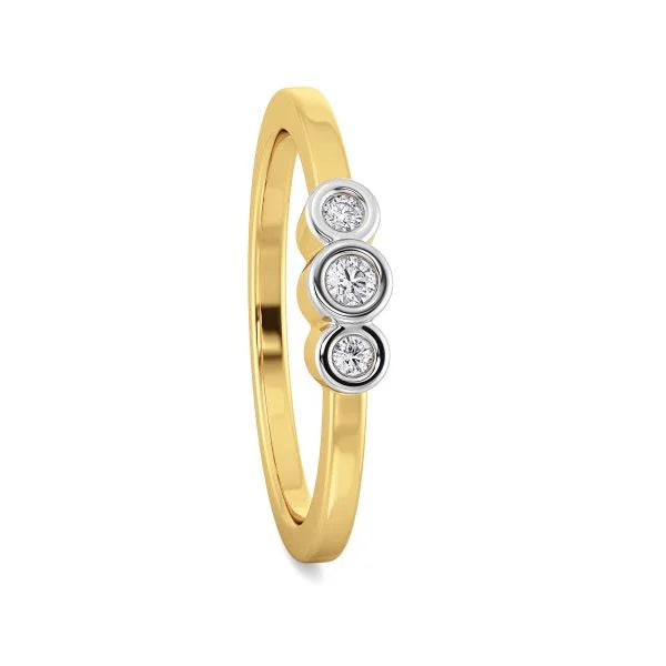 Band Ring with Lab-Grown Diamonds - 14K & 18K Gold Elegant Design