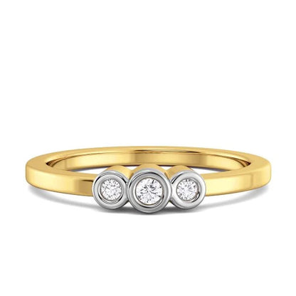 Band Ring with Lab-Grown Diamonds - 14K & 18K Gold Elegant Design