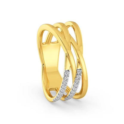 Band Ring with Lab-Grown Diamonds - 14K & 18K Gold Elegant Design