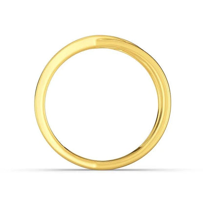 Band Ring with Lab-Grown Diamonds - 14K & 18K Gold Elegant Design