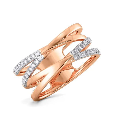 Band Ring with Lab-Grown Diamonds - 14K & 18K Gold Elegant Design