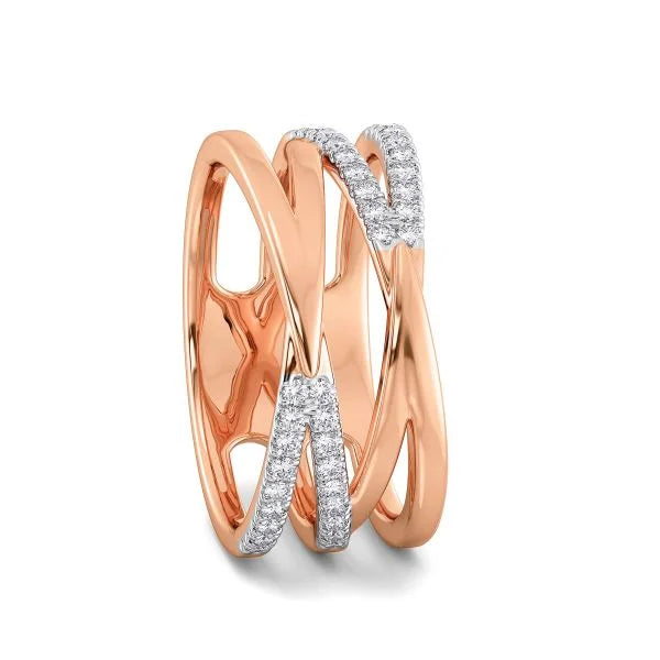 Band Ring with Lab-Grown Diamonds - 14K & 18K Gold Elegant Design