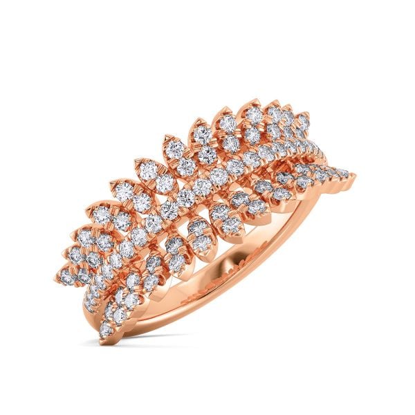 Band Ring with Lab-Grown Diamonds - 14K & 18K Gold Elegant Design