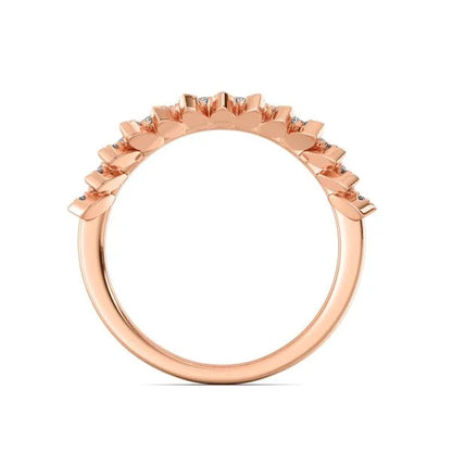 Band Ring with Lab-Grown Diamonds - 14K & 18K Gold Elegant Design