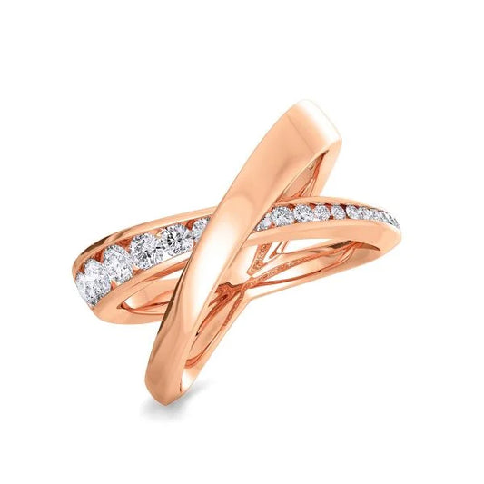 Band Ring with Lab-Grown Diamonds - 14K & 18K Gold Elegant Design