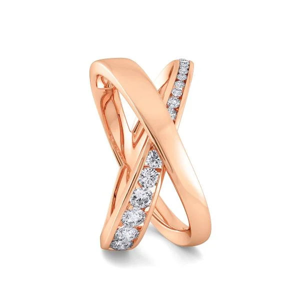 Band Ring with Lab-Grown Diamonds - 14K & 18K Gold Elegant Design