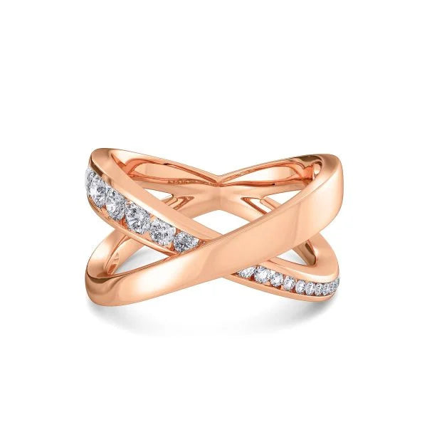 Band Ring with Lab-Grown Diamonds - 14K & 18K Gold Elegant Design