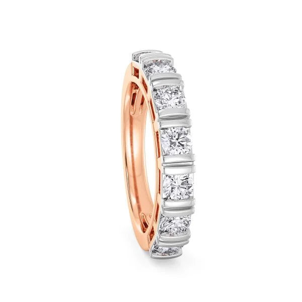 Band Ring with Lab-Grown Diamonds - 14K & 18K Gold Elegant Design