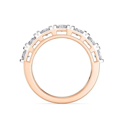 Band Ring with Lab-Grown Diamonds - 14K & 18K Gold Elegant Design