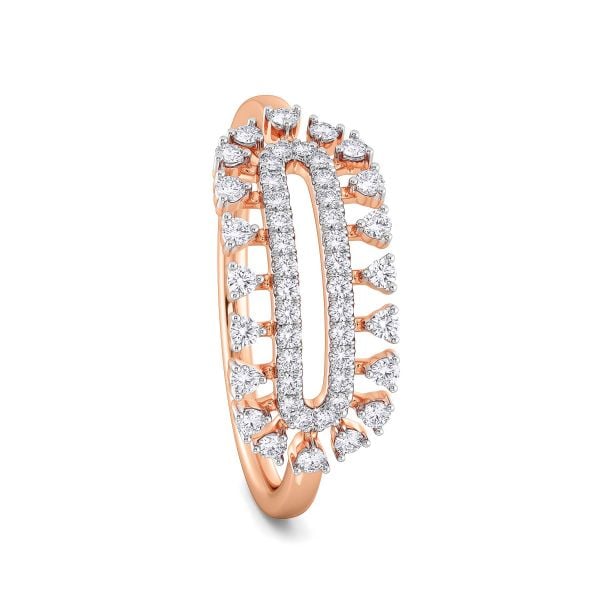 Band Ring with Lab-Grown Diamonds - 14K & 18K Gold Elegant Design