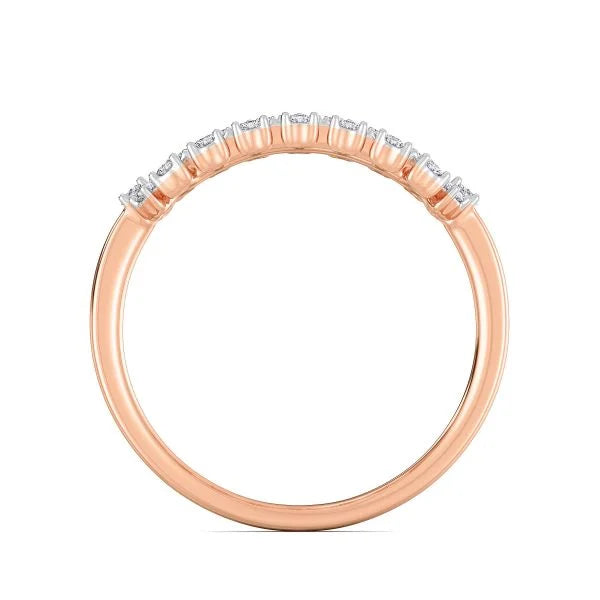 Band Ring with Lab-Grown Diamonds - 14K & 18K Gold Elegant Design