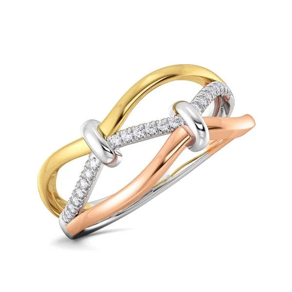 Band Ring with Lab-Grown Diamonds - 14K & 18K Gold Elegant Design