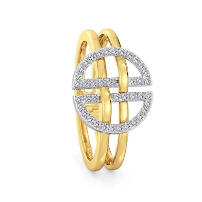 Band Ring with Lab-Grown Diamonds - 14K & 18K Gold Elegant Design