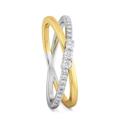 Band Ring with Lab-Grown Diamonds - 14K & 18K Gold Elegant Design