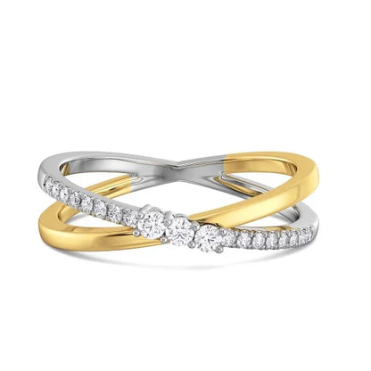 Band Ring with Lab-Grown Diamonds - 14K & 18K Gold Elegant Design