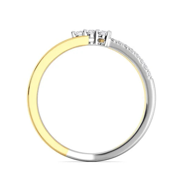 Band Ring with Lab-Grown Diamonds - 14K & 18K Gold Elegant Design