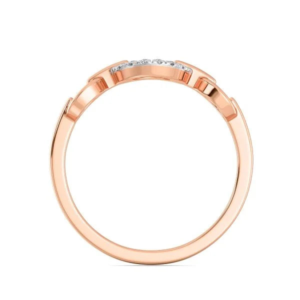 Band Ring with Lab-Grown Diamonds - 14K & 18K Gold Elegant Design