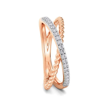 Band Ring with Lab-Grown Diamonds - 14K & 18K Gold Elegant Design