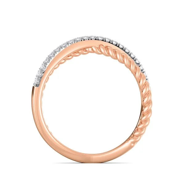 Band Ring with Lab-Grown Diamonds - 14K & 18K Gold Elegant Design